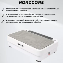 Tärinälevy Nordcore Premium 4000, sis. vastusköydet, punnerruslauta ja 2 vaihtomattoa