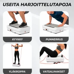 Tärinälevy Nordcore Premium 4000, sis. vastusköydet, punnerruslauta ja 2 vaihtomattoa
