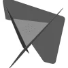 Tulisija Jabo Triangel 64x64x54cm Corten-teräs, sis. alustan