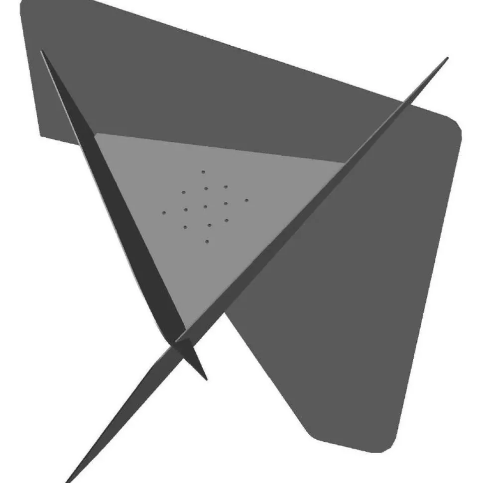 Tulisija Jabo Triangel 64x64x54cm Corten-teräs, sis. alustan
