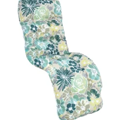 Tuolin pehmuste Home4You BADEN-BADEN 48x165 cm, vaalea kukkakuosi