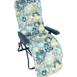 Tuolin pehmuste Home4You BADEN-BADEN 48x165 cm, vaalea kukkakuosi