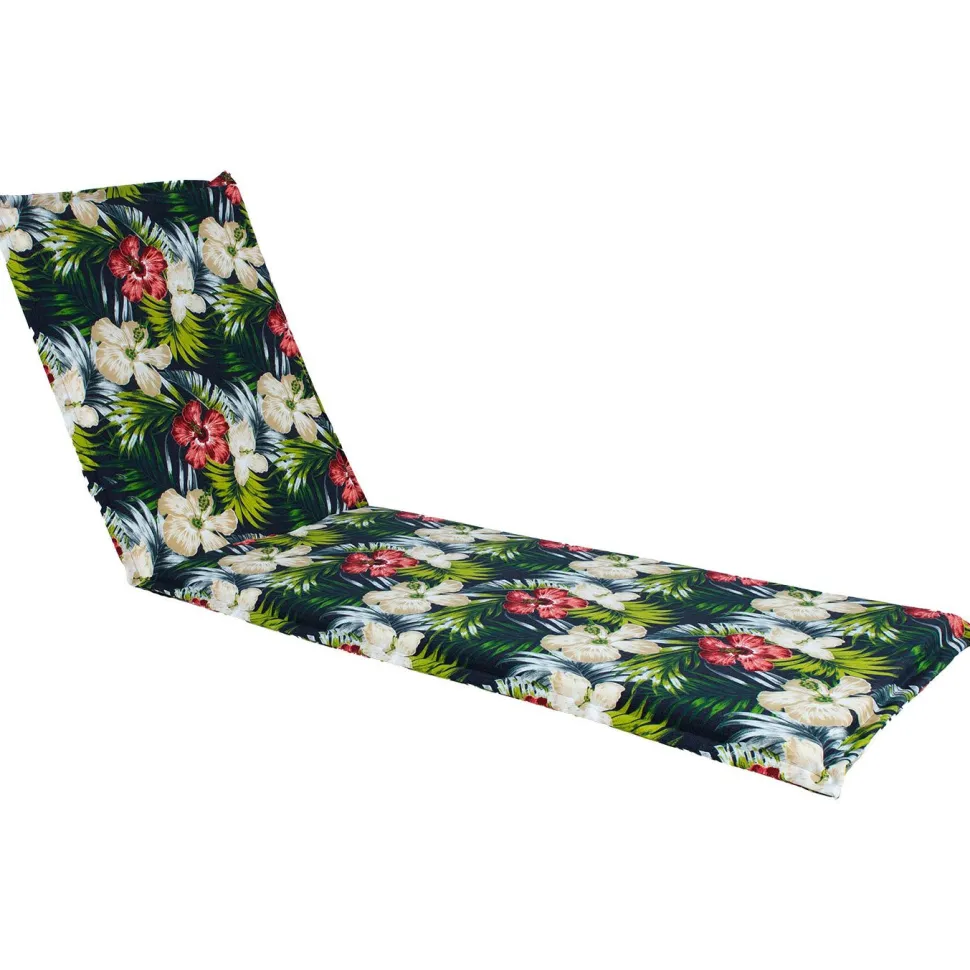 Tuolin pehmuste Home4You SUMMER kukkakuosi 55x190x5 cm, tumma kukkakuosi, monivärinen
