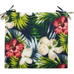 Tuolin pehmuste Home4You SUMMER kukkakuosi 38x43xK2,5 cm, tumma kukkakuosi