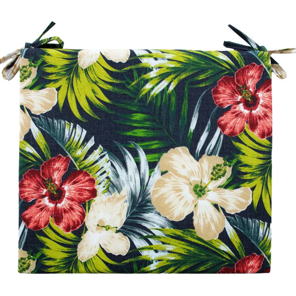 Tuolin pehmuste Home4You SUMMER kukkakuosi 38x43xK2,5 cm, tumma kukkakuosi