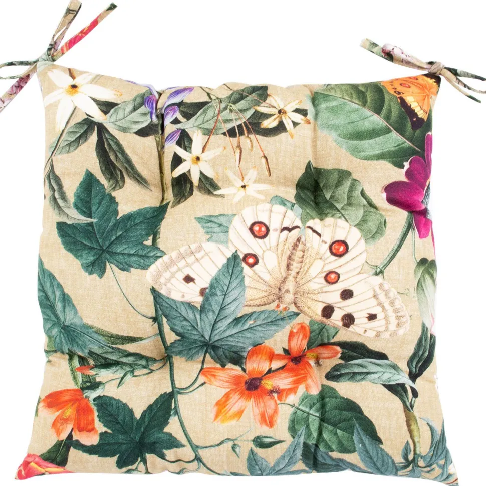 Tuolityyny Home4You AMAZONIA 40x40 cm, beige kukallinen