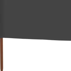 Tuulensuojakangas 6 paneelilla 800x80 cm musta