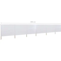 Tuulensuojakangas 6 paneelilla 800x80 cm musta