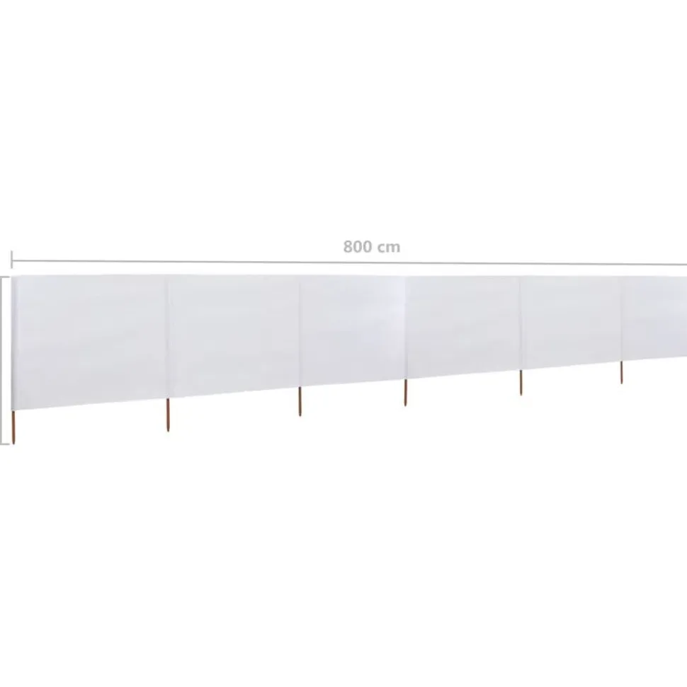 Tuulensuojakangas 6 paneelilla 800x80 cm musta