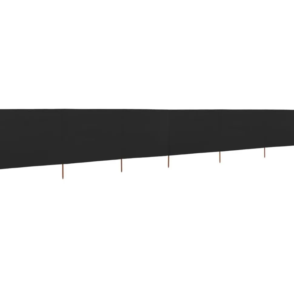 Tuulensuojakangas 6 paneelilla 800x80 cm musta