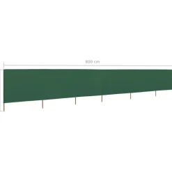 Tuulensuojakangas 6 paneelilla 800x80 cm musta