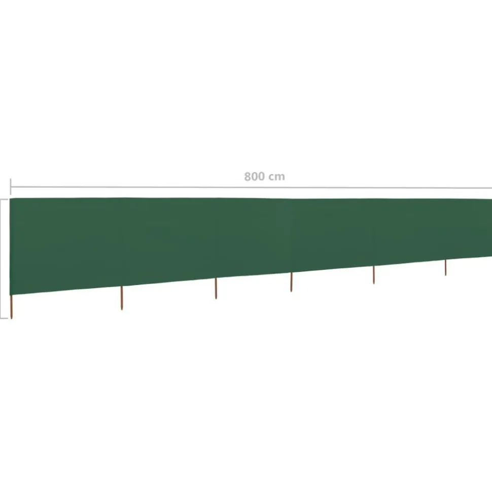 Tuulensuojakangas 6 paneelilla 800x80 cm musta