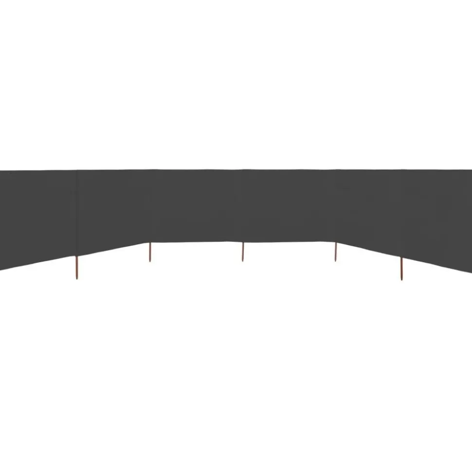 Tuulensuojakangas 6 paneelilla 800x80 cm musta