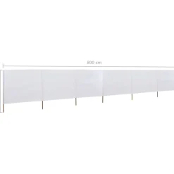 Tuulensuojakangas 6 paneelilla 800x80 cm musta