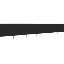 Tuulensuojakangas 6 paneelilla 800x80 cm musta