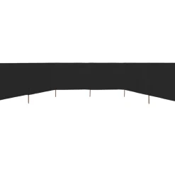 Tuulensuojakangas 6 paneelilla 800x80 cm musta