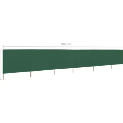 Tuulensuojakangas 6 paneelilla 800x80 cm musta