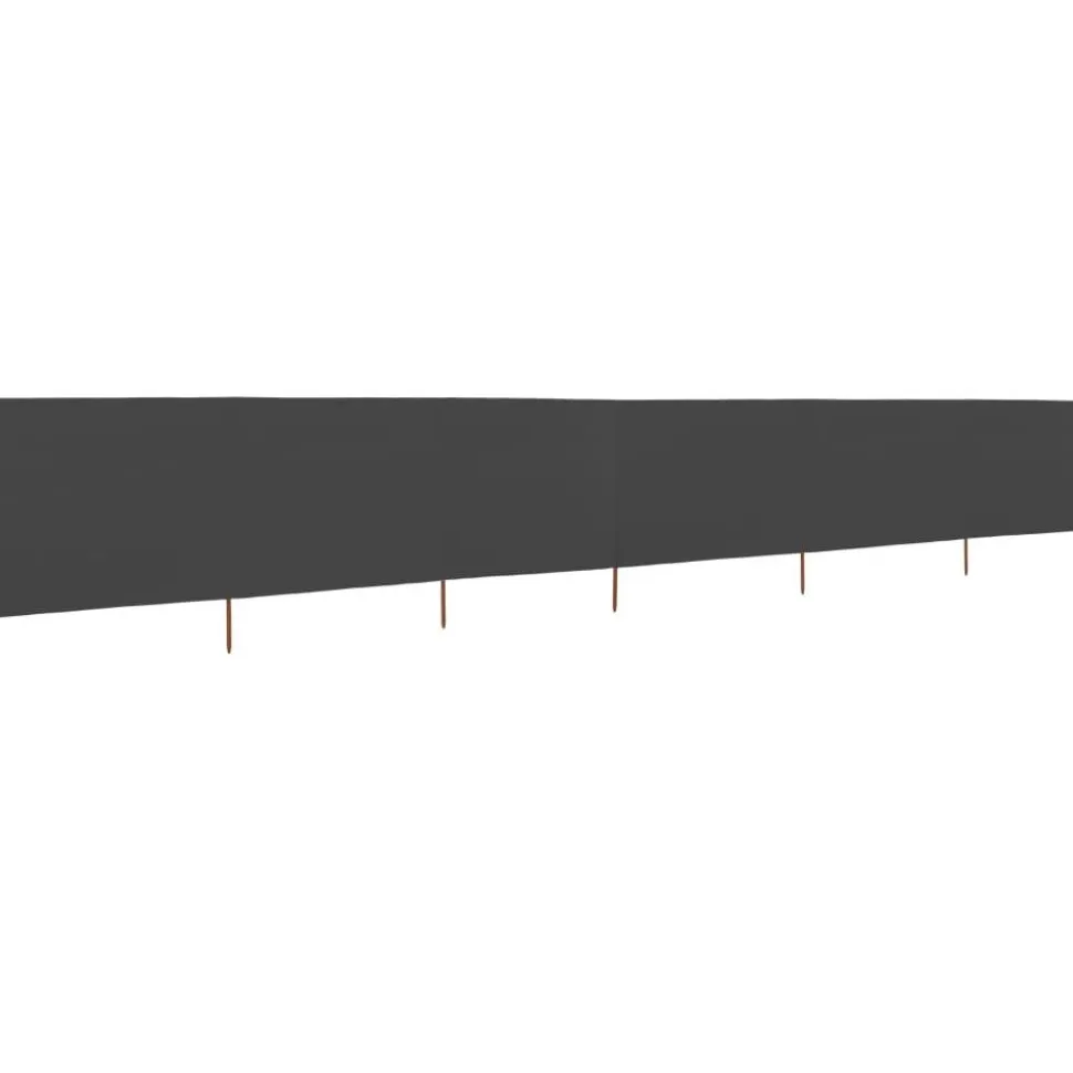 Tuulensuojakangas 6 paneelilla 800x80 cm musta