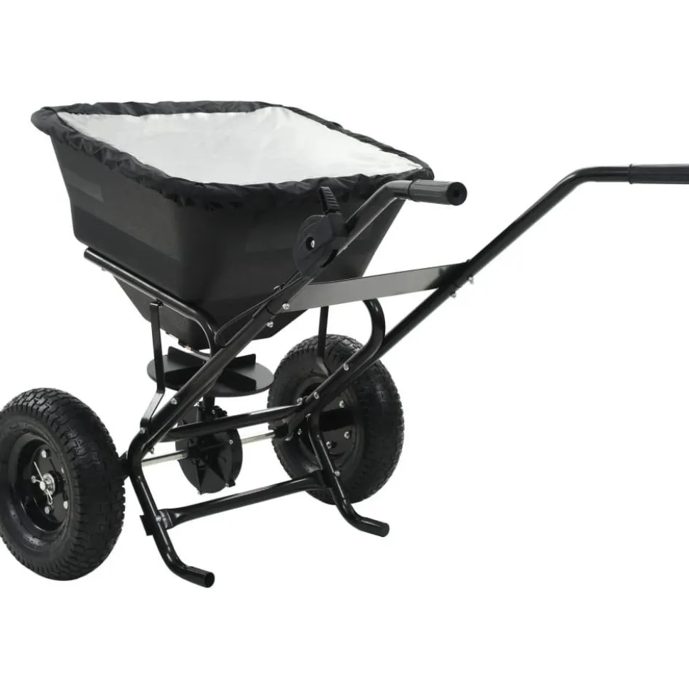 Työnnettävä suolan levitin pvc ja teräs 106x73x76 cm 45 l