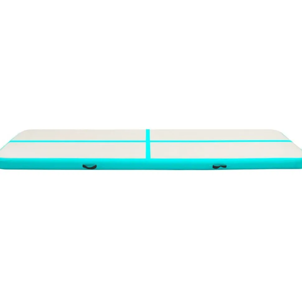 Täytettävä voimistelumatto pumpulla 700x100x15 cm PVC vihreä