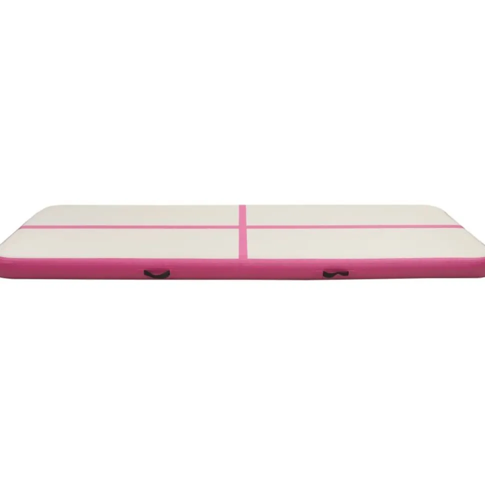 Täytettävä voimistelumatto pumpulla 500x100x20 cm PVC pinkki