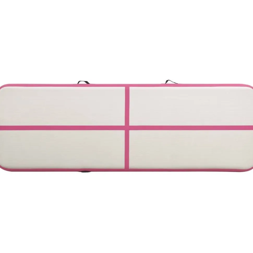 Täytettävä voimistelumatto pumpulla 500x100x20 cm PVC pinkki