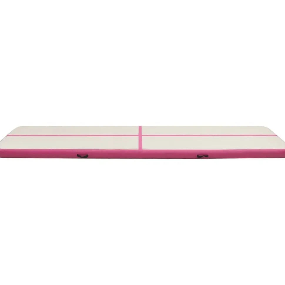 Täytettävä voimistelumatto pumpulla 600x100x20 cm PVC pinkki