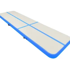 Täytettävä voimistelumatto pumpulla 600x100x15cm PVC sininen