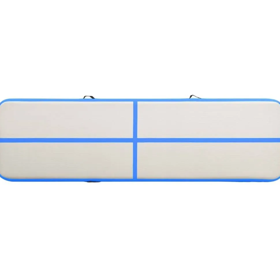 Täytettävä voimistelumatto pumpulla 600x100x15cm PVC sininen