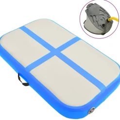 Täytettävä voimistelumatto pumpulla 60x100x10 cm PVC sininen