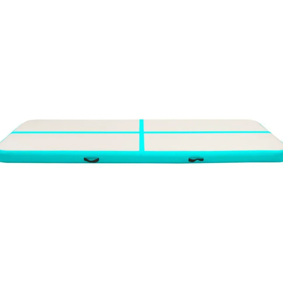 Täytettävä voimistelumatto pumpulla 500x100x20 cm PVC vihreä