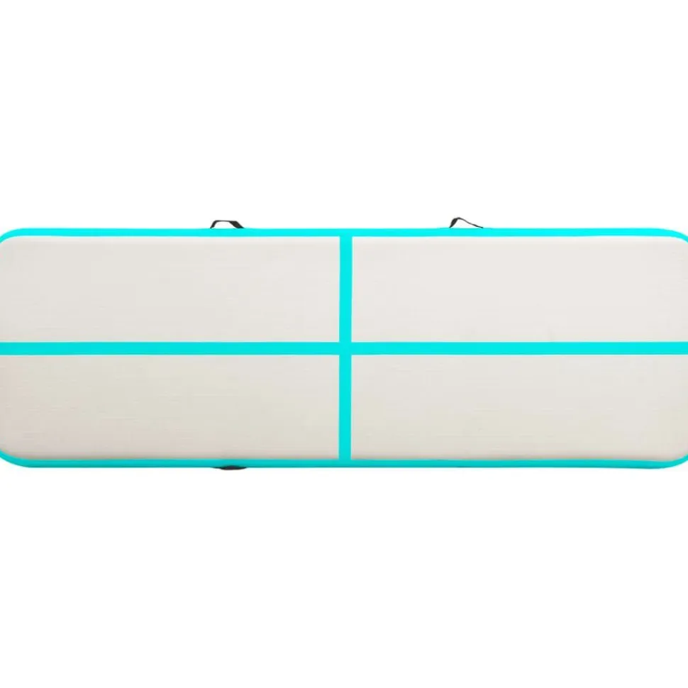 Täytettävä voimistelumatto pumpulla 500x100x20 cm PVC vihreä