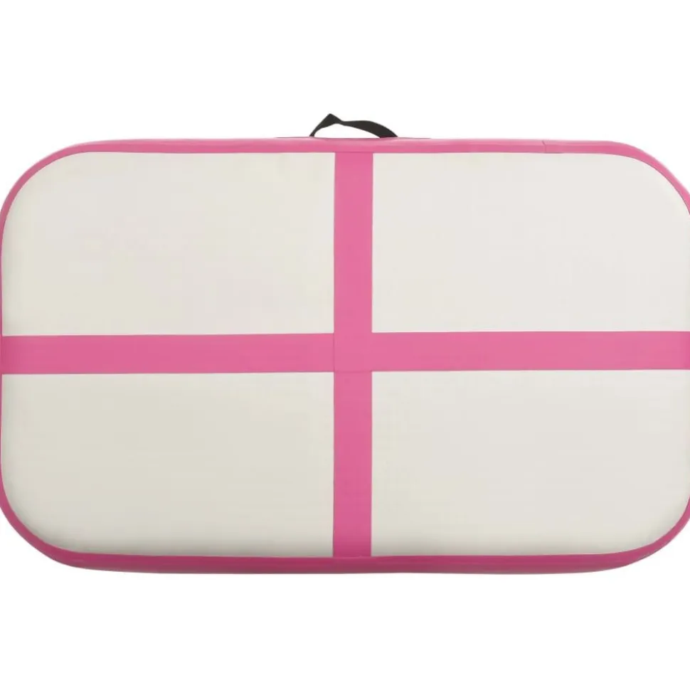 Täytettävä voimistelumatto pumpulla 60x100x10 cm PVC pinkki