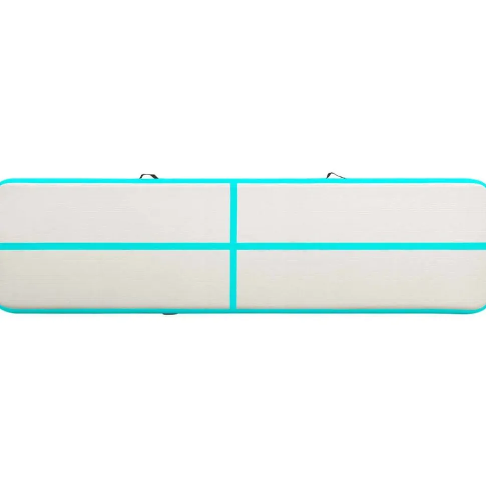 Täytettävä voimistelumatto pumpulla 600x100x15 cm PVC vihreä