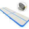 Täytettävä voimistelumatto pumpulla 700x100x20cm PVC sininen