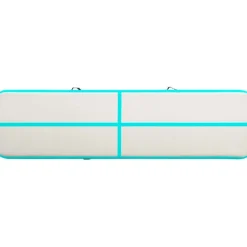 Täytettävä voimistelumatto pumpulla 700x100x20 cm PVC vihreä