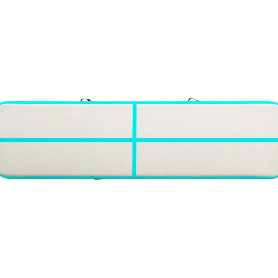 Täytettävä voimistelumatto pumpulla 700x100x20 cm PVC vihreä