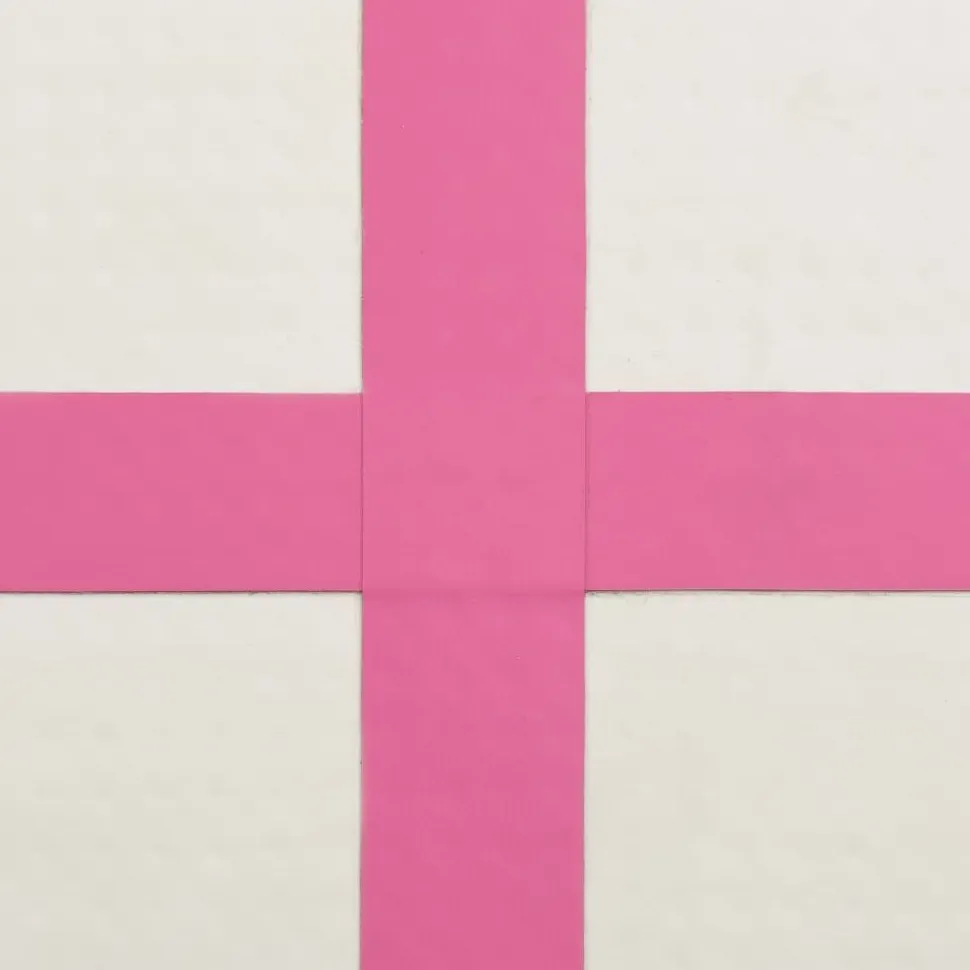 Täytettävä voimistelumatto pumpulla 800x100x20 cm PVC pinkki
