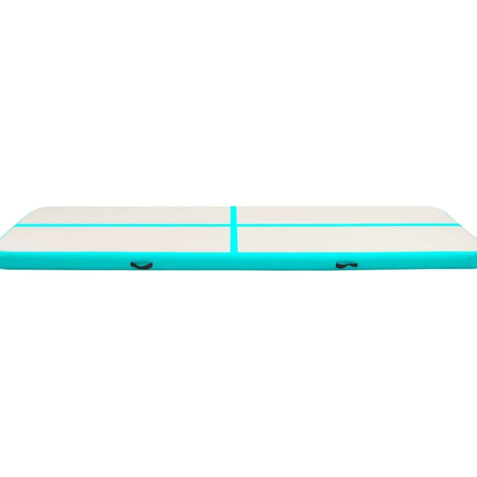 Täytettävä voimistelumatto pumpulla 600x100x20 cm PVC vihreä