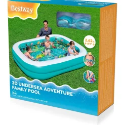 Uima-allas Bestway 3D Undersea Adventure, 2.62m x 1.75m x 51cm