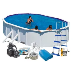 Uima-allaspaketti Swim & Fun Basic 120 610 x 375 cm valkoinen