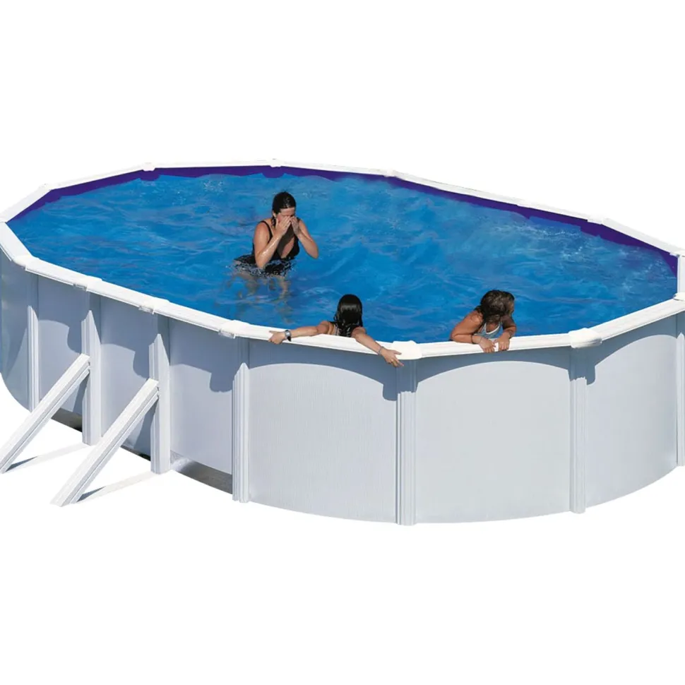 Uima-allaspaketti Swim & Fun Basic 120 610 x 375 cm valkoinen