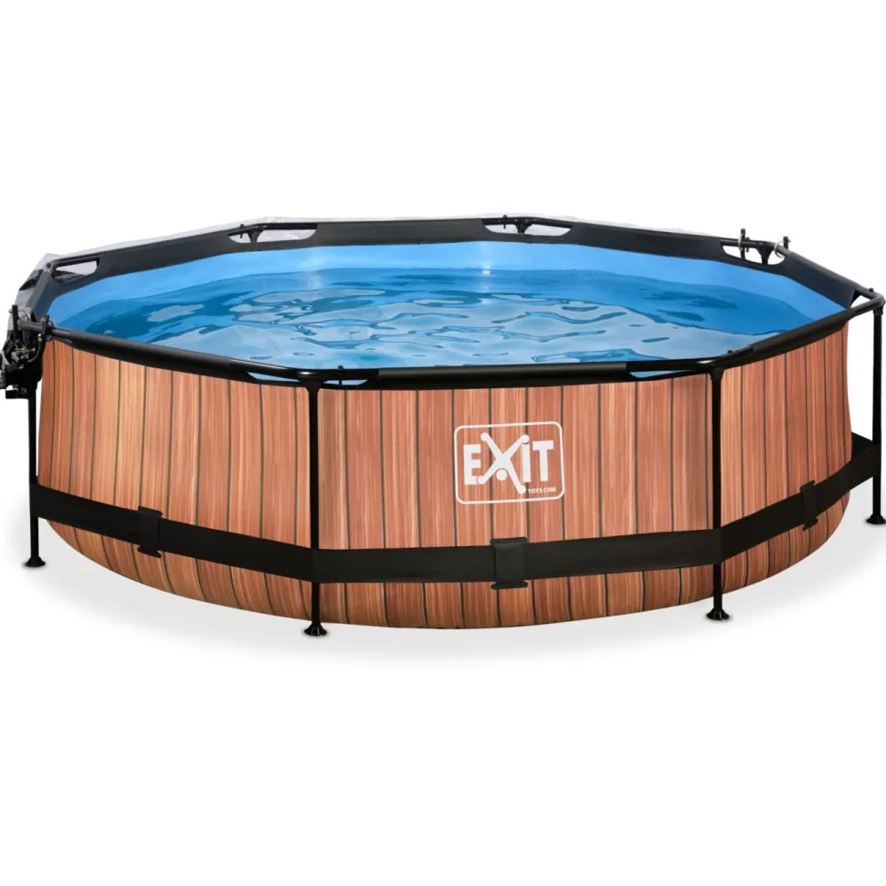 Uima-allassetti Exit Timber 12v pyöreä puukuvio sis. kupu eri kokoja