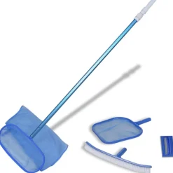 Uima-altaan puhdistussarja harja 2 lehtiverkkoa