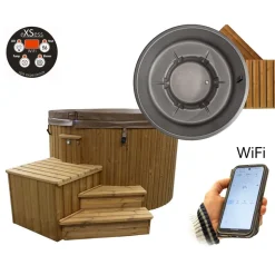 Ulkoporeallas SpaDealers TopSpa xs Wifi 6 hlöä brown/dark grey