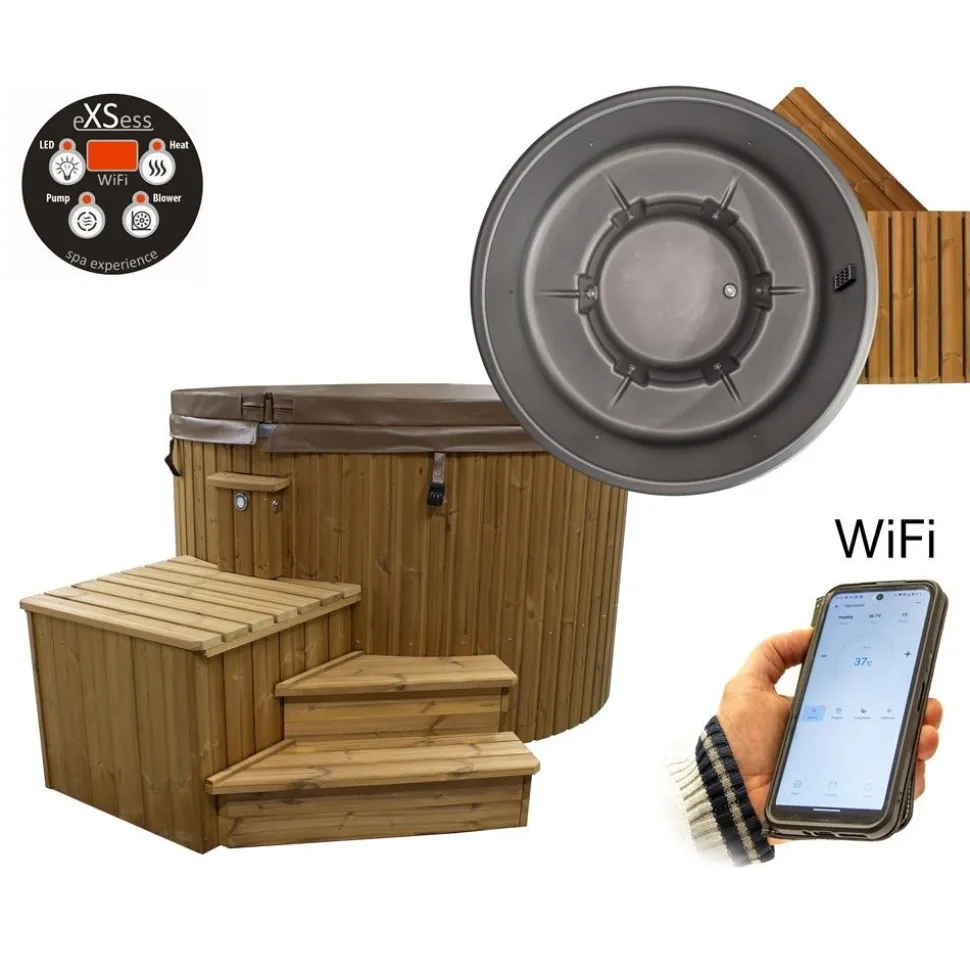 Ulkoporeallas SpaDealers TopSpa xs Wifi 6 hlöä brown/dark grey