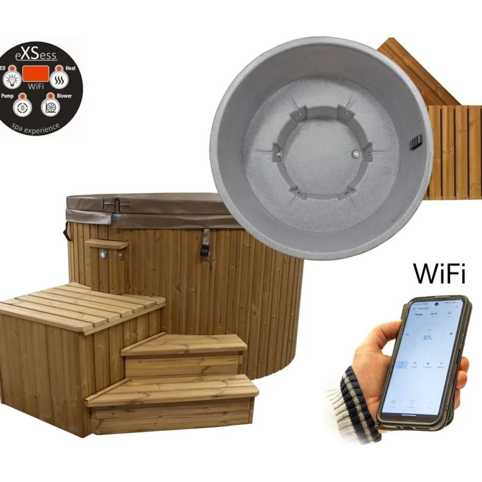 Ulkoporeallas SpaDealers TopSpa xs Wifi 6 hlöä brown/grey marble
