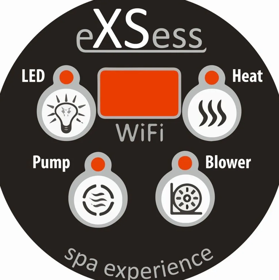 Ulkoporeallas SpaDealers TopSpa xs Wifi 6 hlöä brown/grey marble