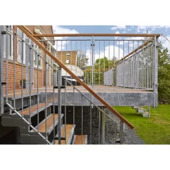 Ulkoportaat Dolle Gardentop puisille askelmille yhdellä kaiteella eri kokoja