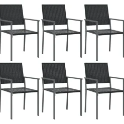 Ulkoruokailuryhmä polyrottinki ja teräs, 3-osainen